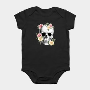 Tribe Skull With roses Baby Bodysuit